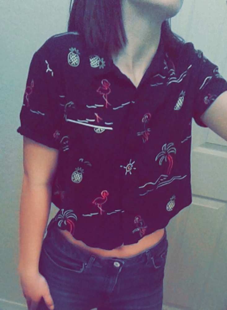Unisex Tropical crop top